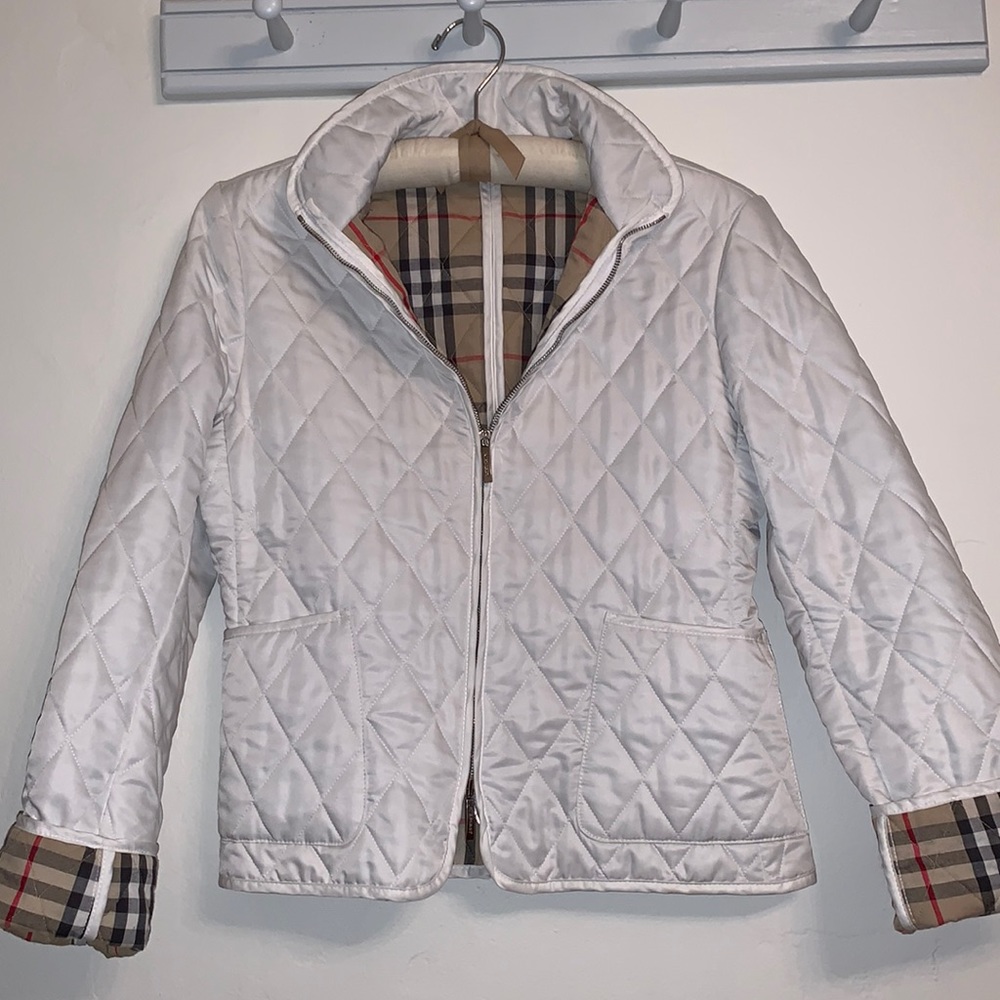 White Burberry jacket